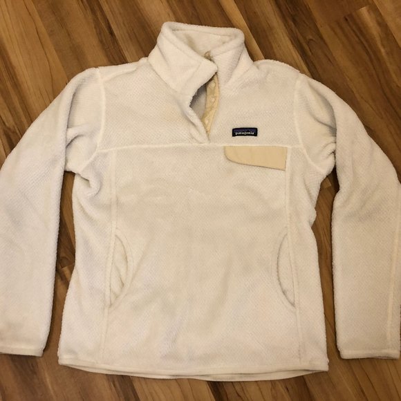 Patagonia Jackets & Blazers - Patagonia Cream Retool Snap Pullover w/ Tan Trim